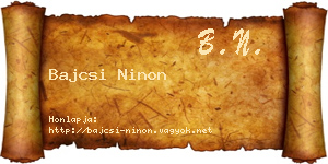 Bajcsi Ninon névjegykártya